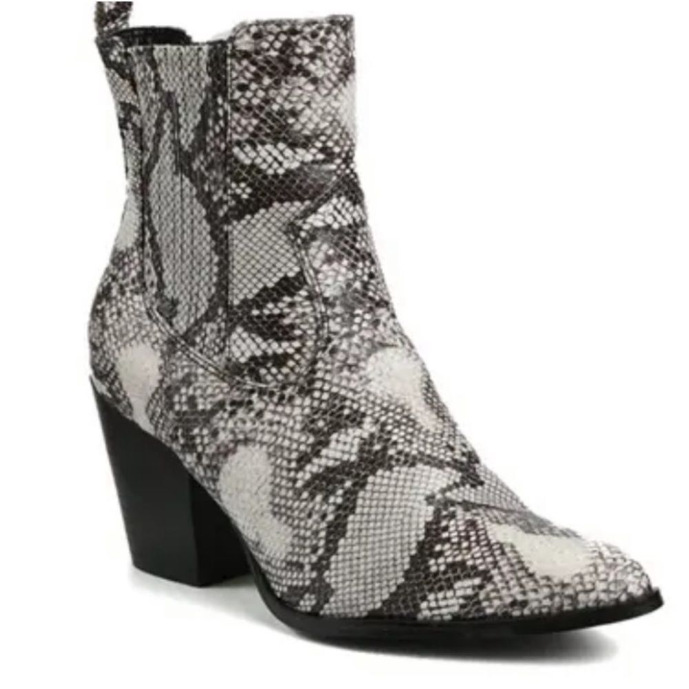 Catherine Malandrino Snakeskin Ankle Boots Size 8